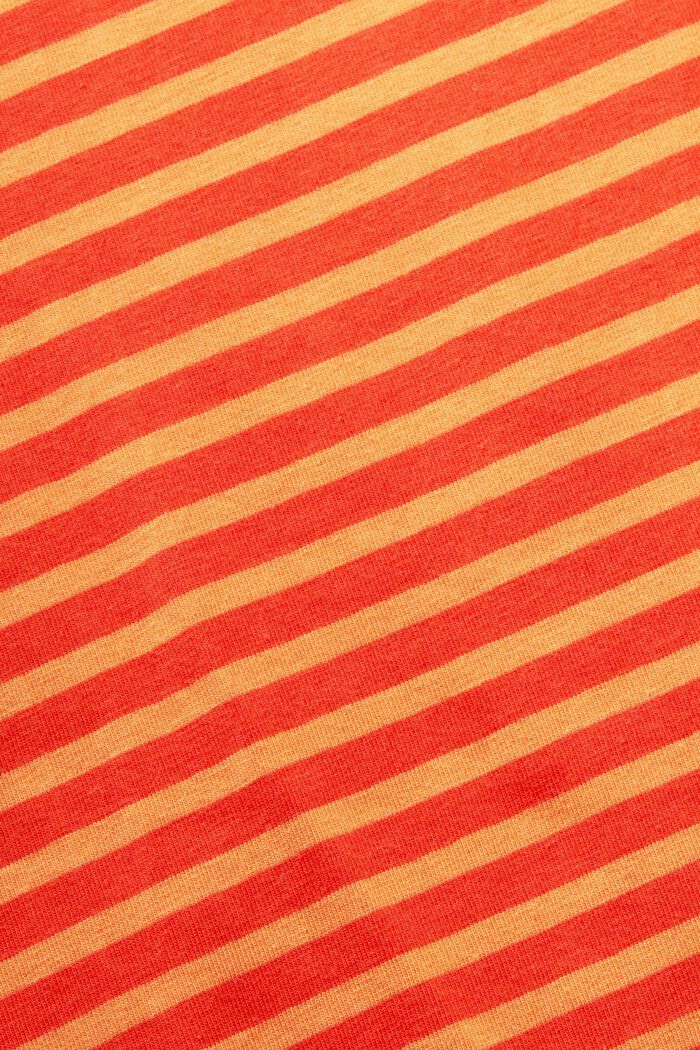 Randig T-shirt i bomull med båtringning, ORANGE RED, detail image number 5