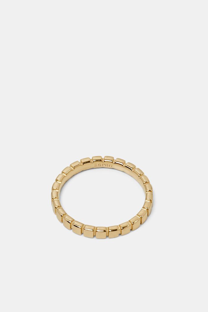 Ribbad ring, sterlingsilver, GOLD, detail image number 0