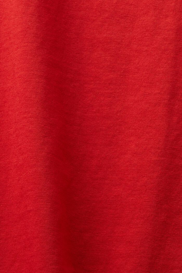 Rundringad T-shirt, DARK RED, detail image number 5