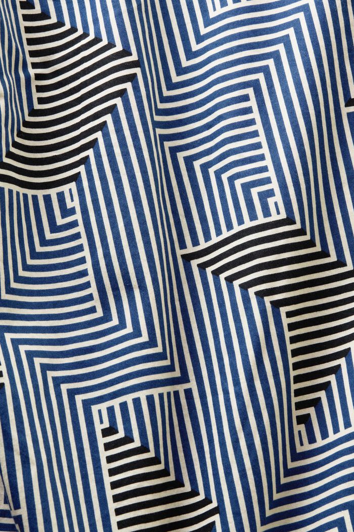 Skjorta med geometriskt tryck och normal passform, BRIGHT BLUE, detail image number 4