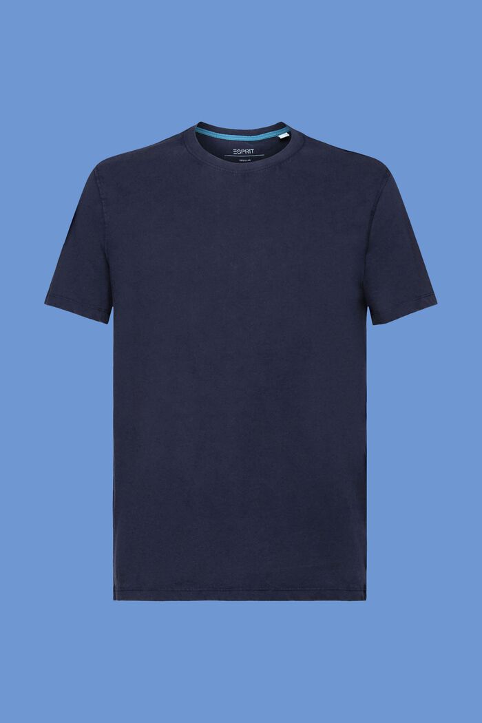 Plaggfärgad T-shirt i jersey, 100% bomull, NAVY, detail image number 6