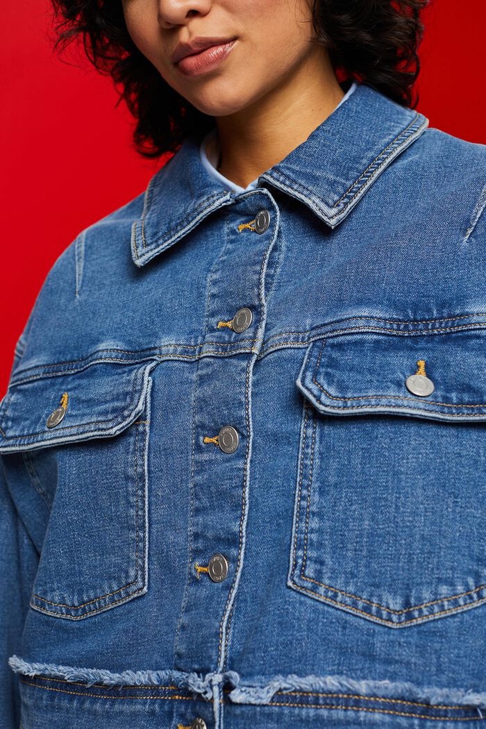 Kortare jeansjacka i oversizemodell, BLUE MEDIUM WASHED, detail image number 2