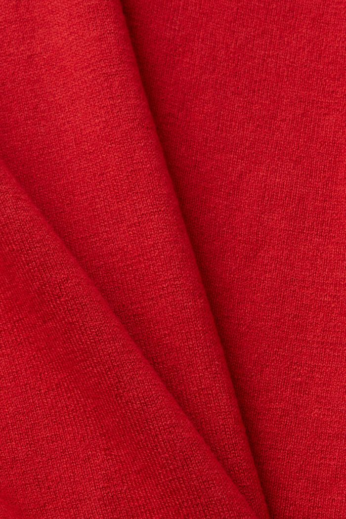 V-ringad tröja, DARK RED, detail image number 5