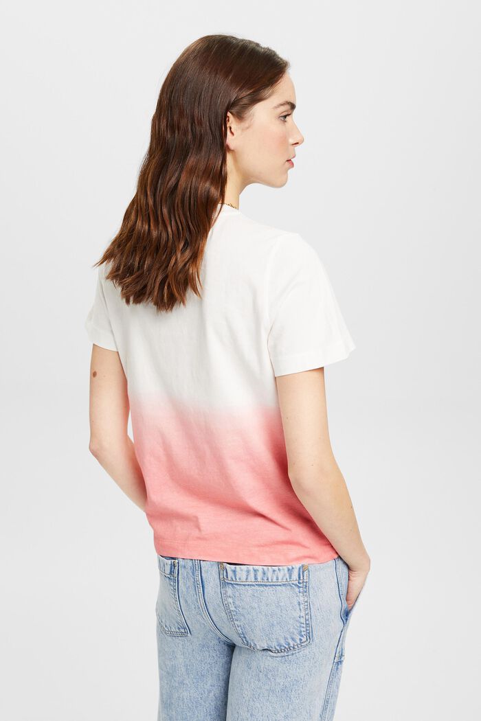 T-shirt med färgskiftningar av bomull, PINK, detail image number 3