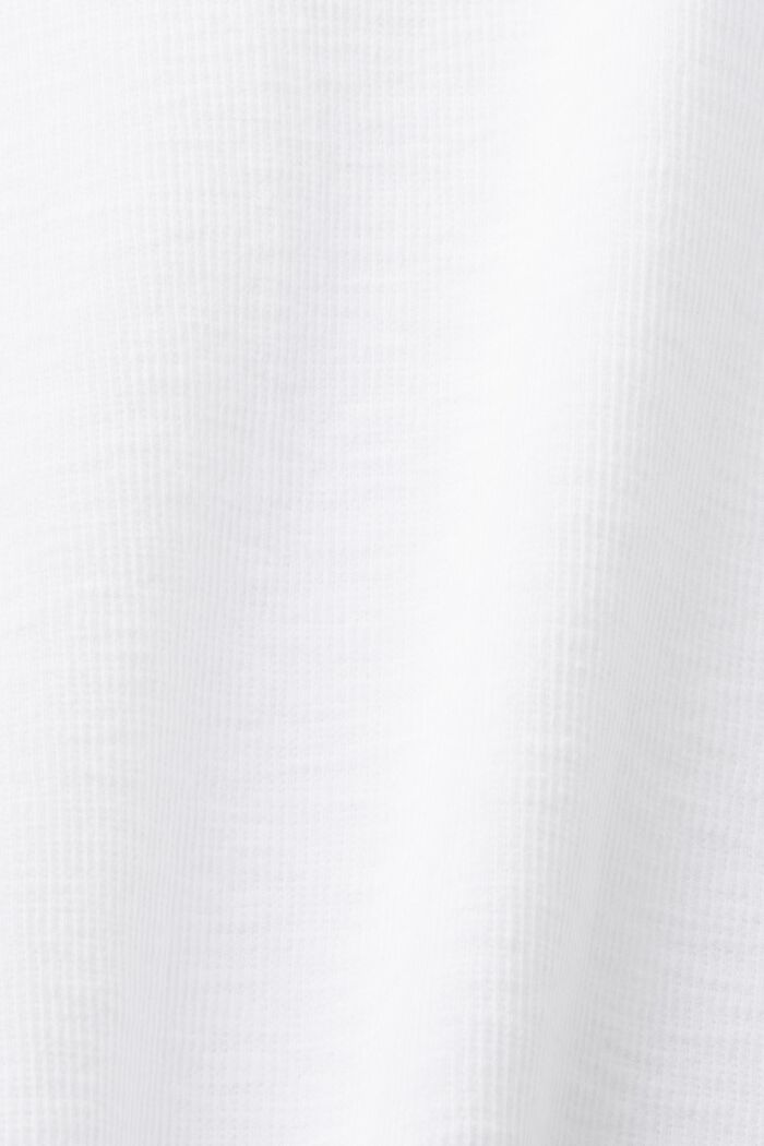 Ribbat linne med volanger, WHITE, detail image number 4