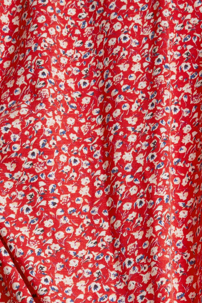 Långärmad topp i bluslook, ekobomullsmix, RED, detail image number 1