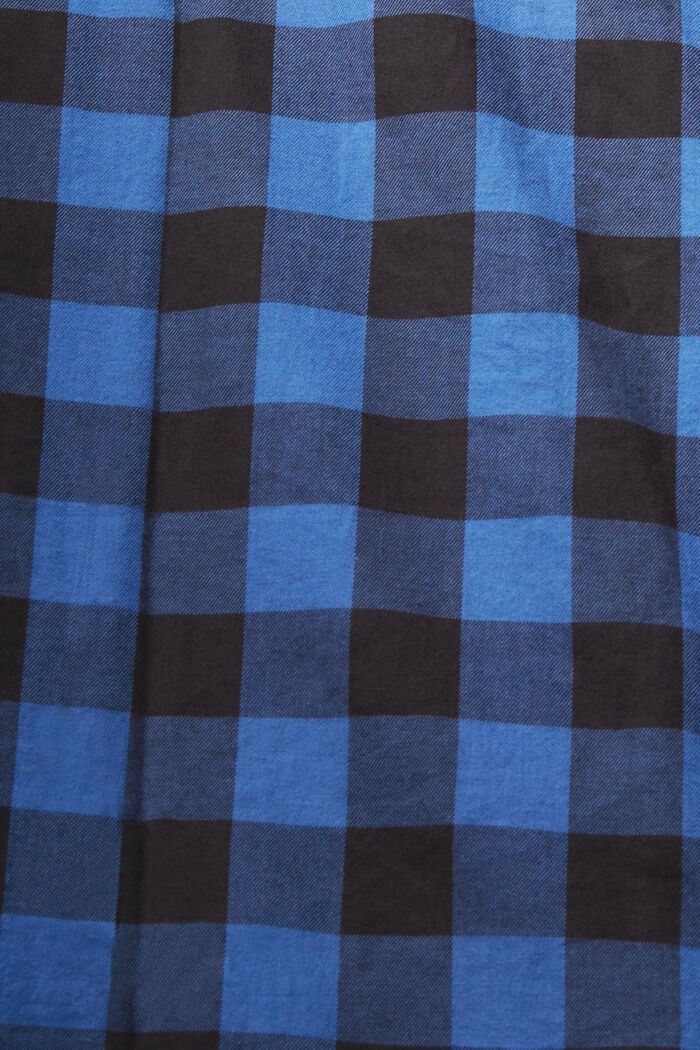 Vichyrutig flanellskjorta i hållbar bomull, BLUE, detail image number 1