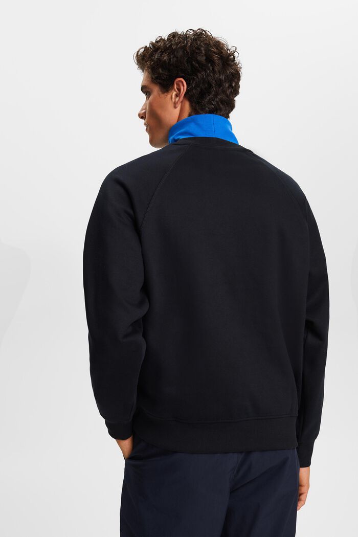 Sweatshirt i fleece med logo, BLACK, detail image number 4
