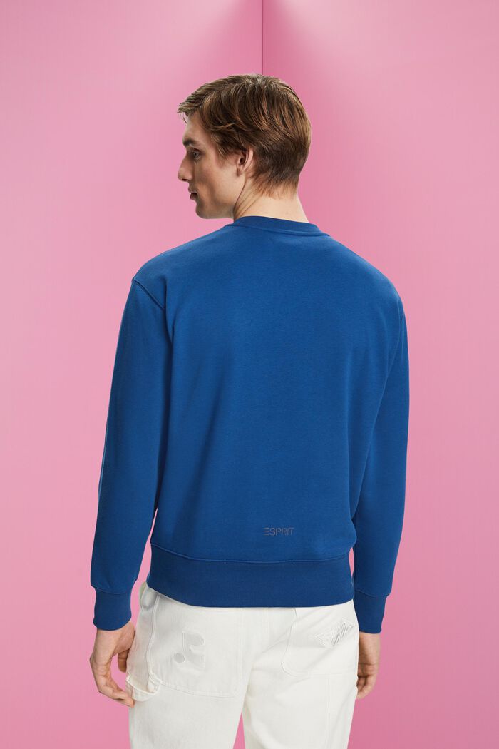 Sweatshirt med litet delfintryck, BRIGHT BLUE, detail image number 3