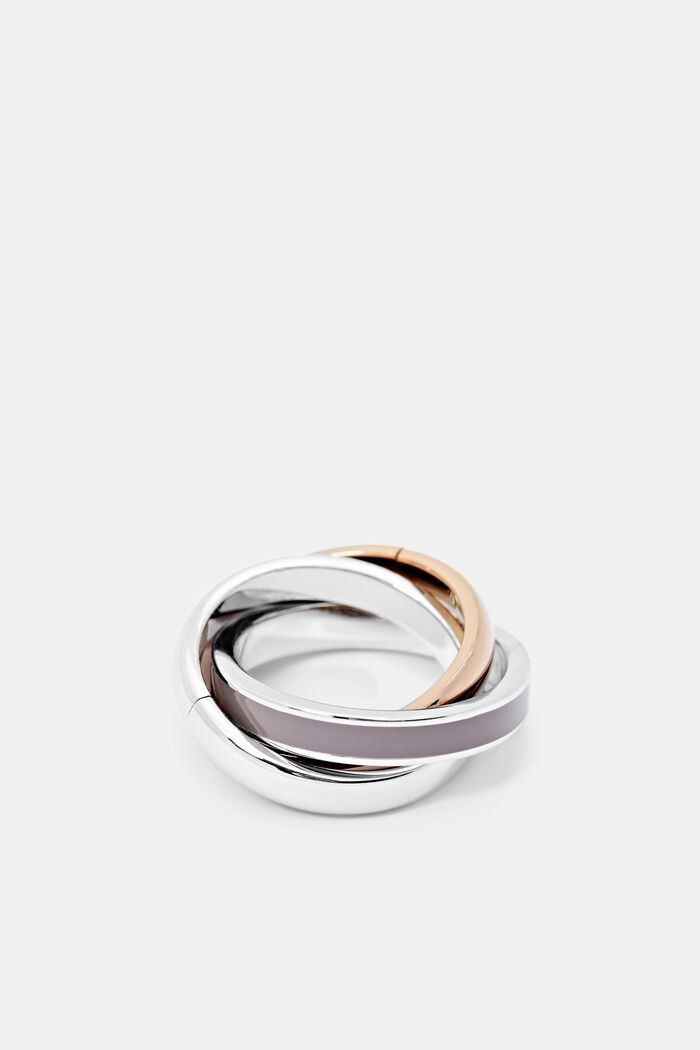 Trio-ring i rostfritt stål, BROWN, detail image number 0