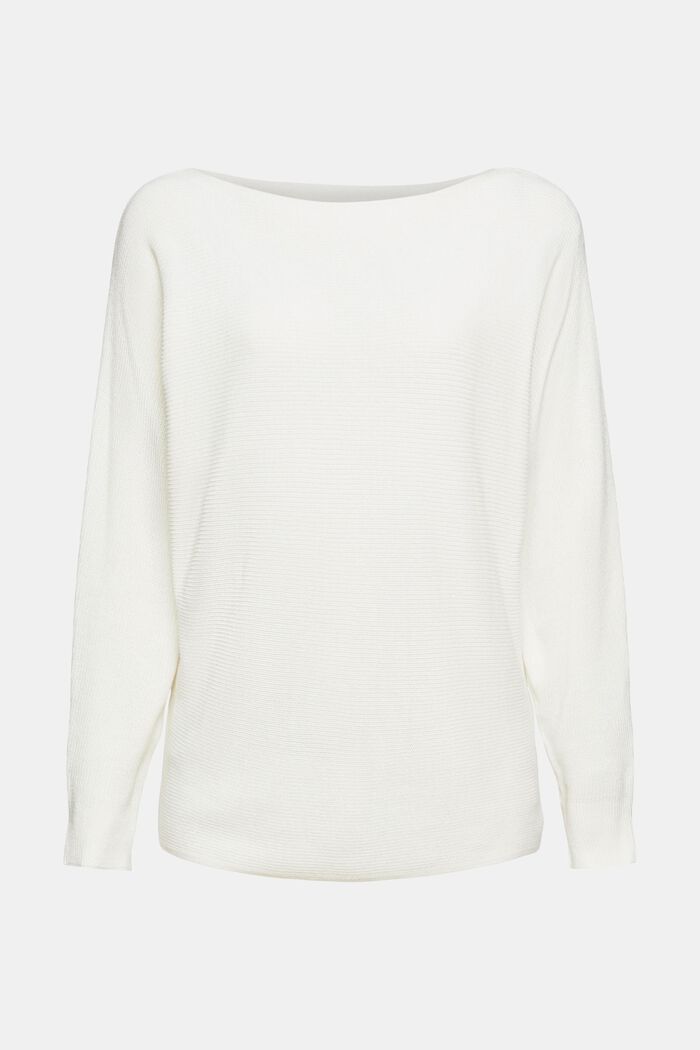 Båtringad tröja i ekologisk bomull/TENCEL™, OFF WHITE, detail image number 6