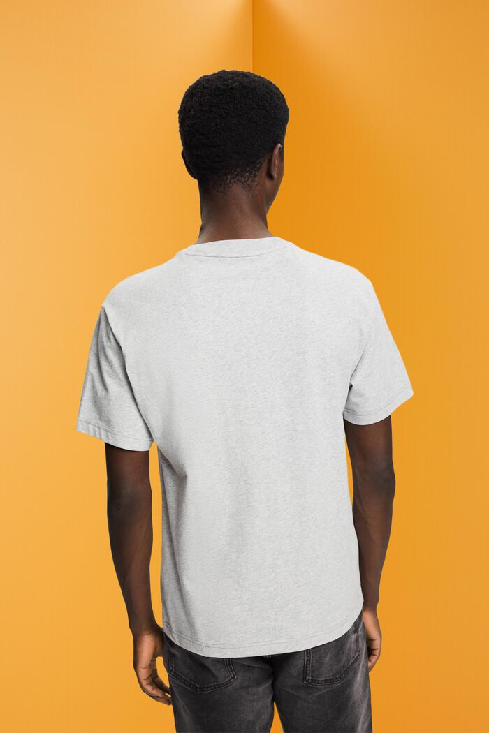 T-shirt i bomull med delfintryck, LIGHT GREY, detail image number 3
