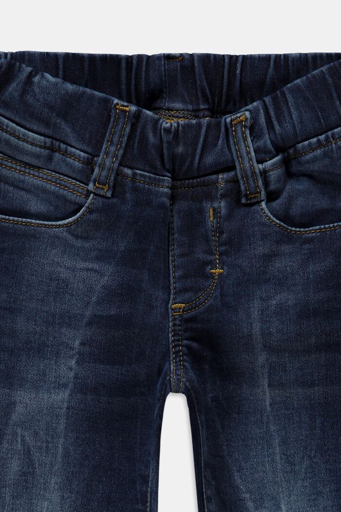 Jeans med resår i midjan, BLUE DARK WASHED, detail image number 2