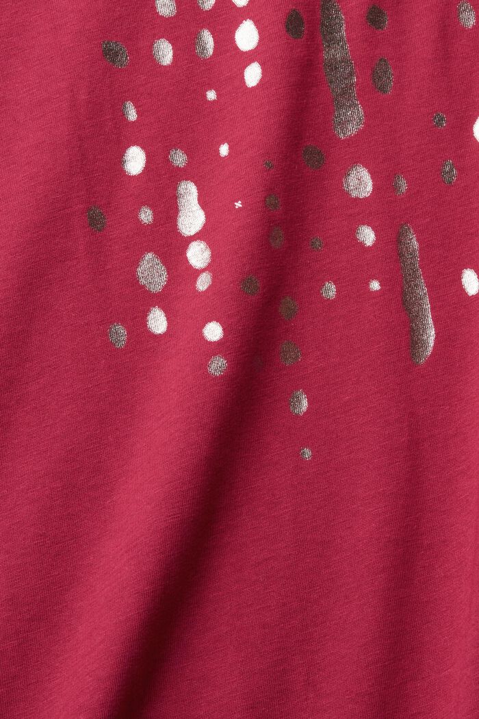 T-shirt med logo, TENCEL™-mix, CHERRY RED, detail image number 1