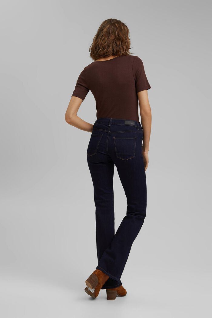 Bootcut-jeans i basmodell med ekobomull, BLUE RINSE, detail image number 3