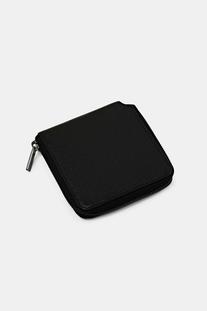 Liten läderplånbok, BLACK, detail image number 2