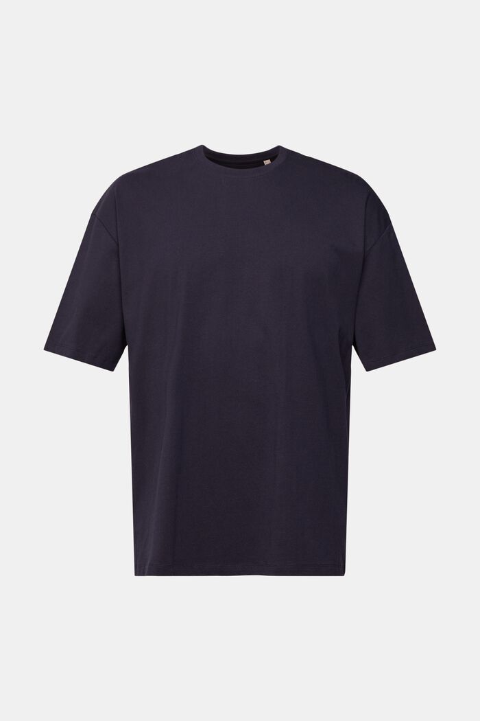 Jersey-T-shirt i oversizemodell, NAVY, overview