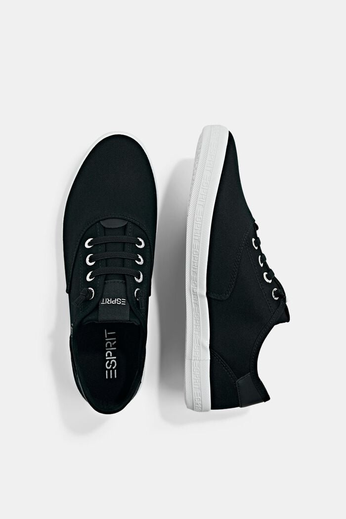 Sneakers med elastiska skosnören, BLACK, detail image number 1