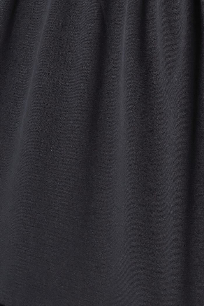 Volangklänning med smockad krage, TENCEL™, BLACK, detail image number 4