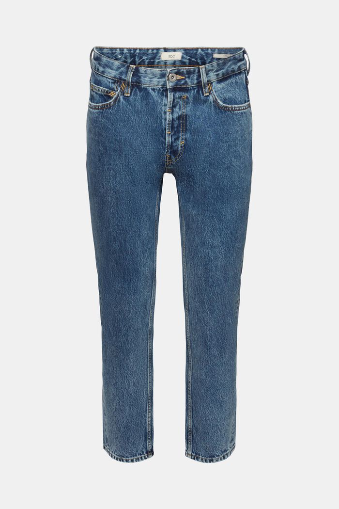 Jeans med raka ben, BLUE MEDIUM WASHED, detail image number 7