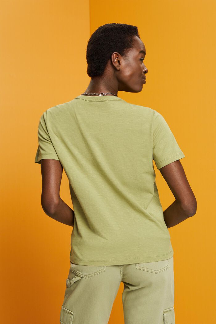 T-shirt i jersey, 100% bomull, PISTACHIO GREEN, detail image number 3