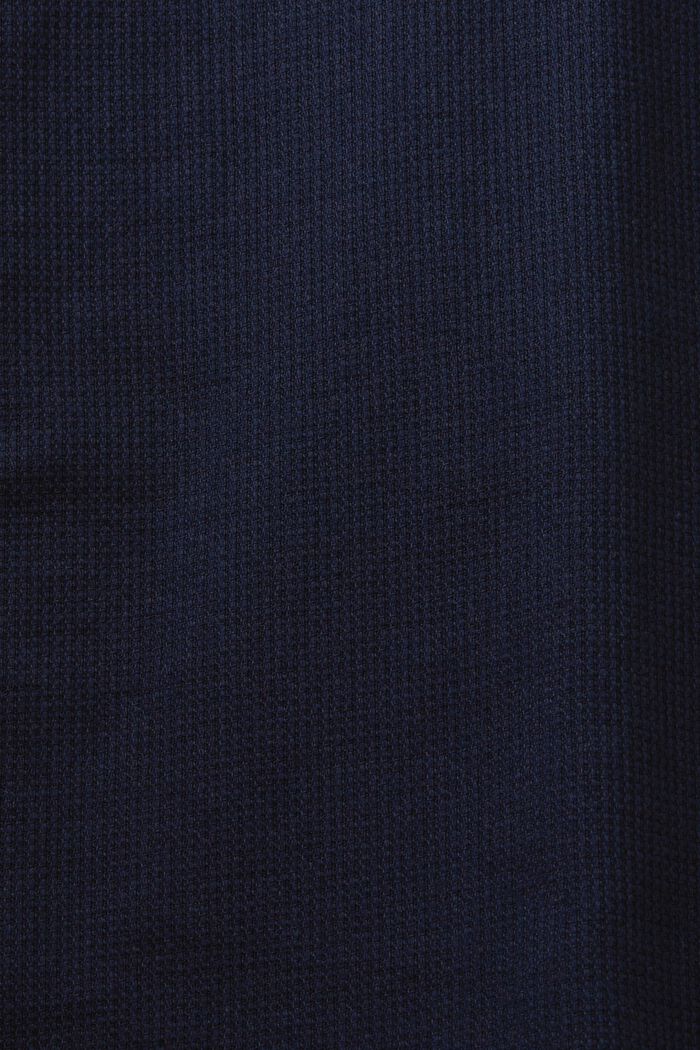 Strukturerade skjorta med smal passform, 100% bomull, NAVY, detail image number 4