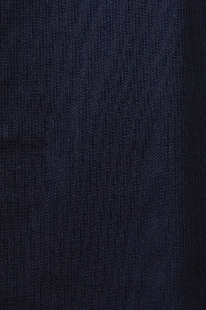 Strukturerade skjorta med smal passform, 100% bomull, NAVY, detail image number 4
