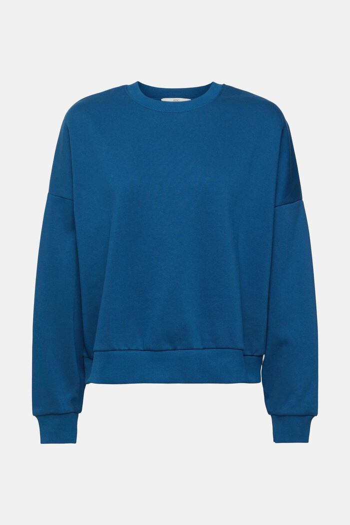 Sweatshirt med knappslå bak, PETROL BLUE, detail image number 2