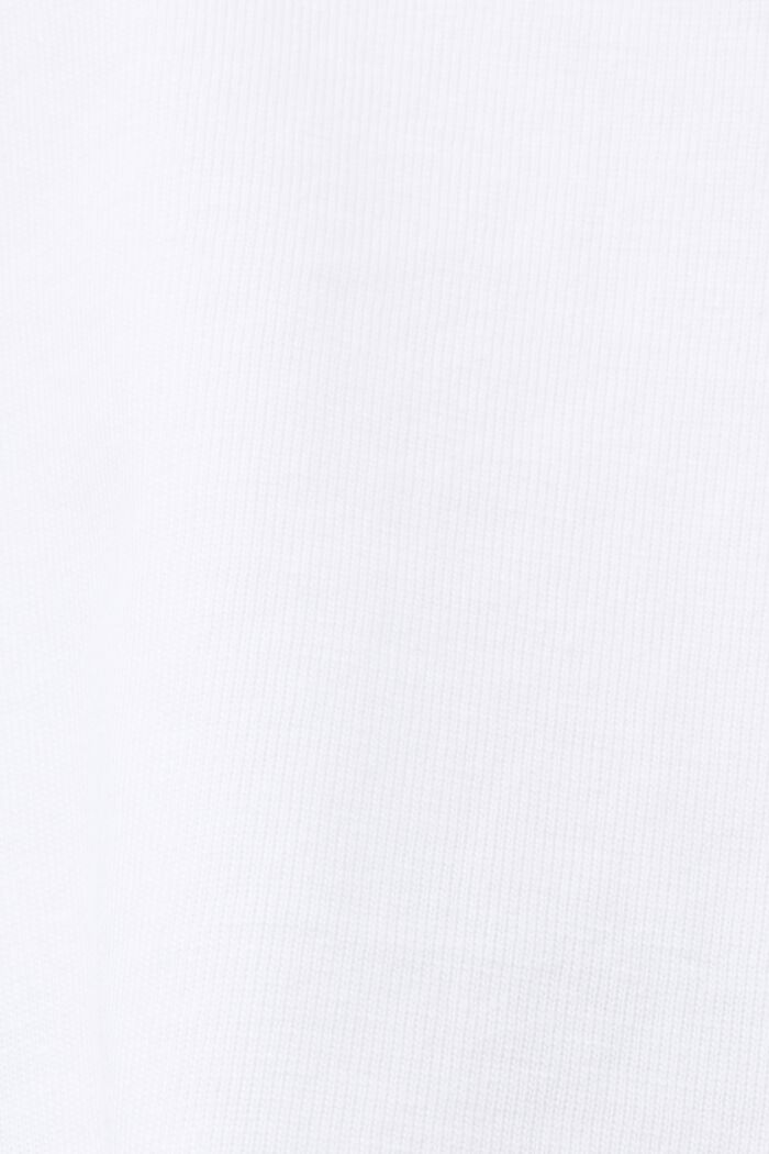 T-shirt i bomull med tryck, WHITE, detail image number 4