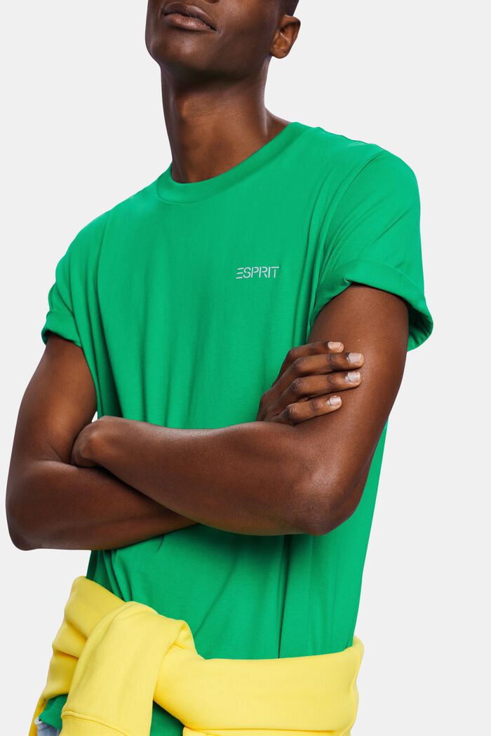 T-shirt med logo, unisexmodell, GREEN, detail image number 3