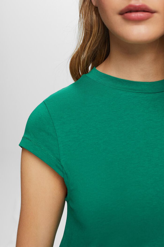 T-shirtklänning i midilängd av jersey, DARK GREEN, detail image number 2
