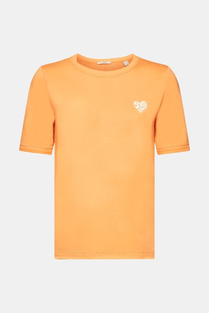 T-shirt i bomull med hjärtformad logo