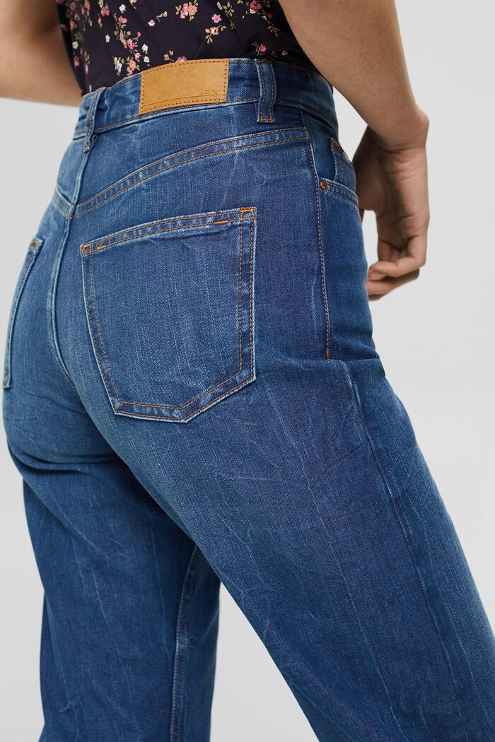 Återvunnet material: korta jeans med COOLMAX®, BLUE DARK WASHED, detail image number 5