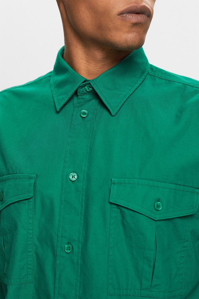 Utilityskjorta i bomull, DARK GREEN, detail image number 2
