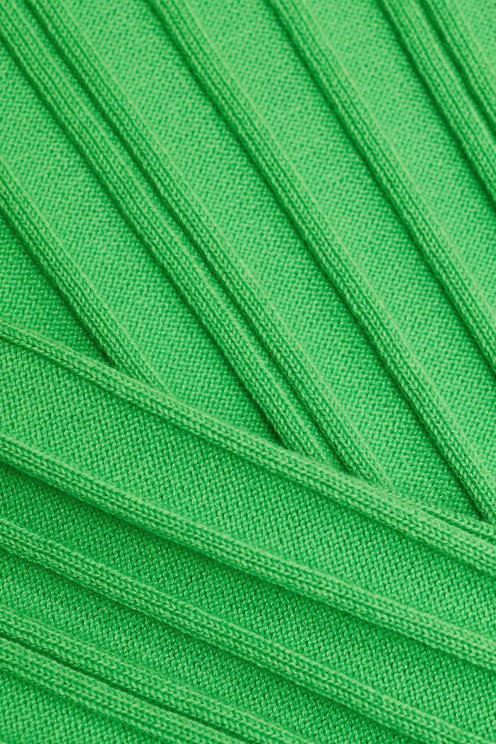 Kortärmad ribbad tröja, GREEN, detail image number 5