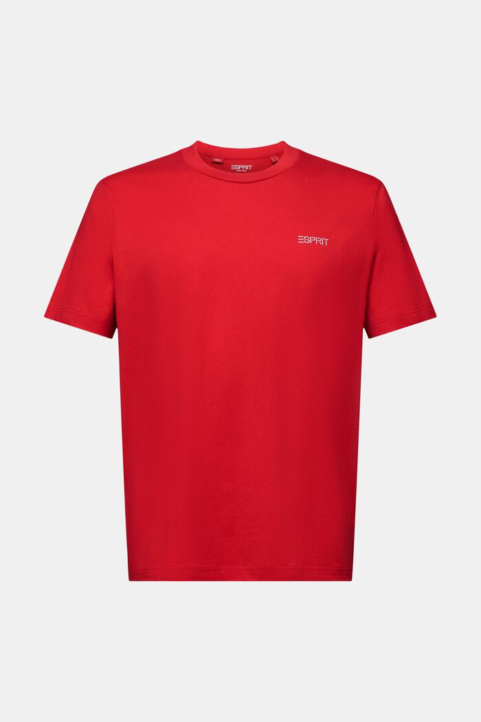 T-shirt med logo, unisexmodell, DARK RED, detail image number 7