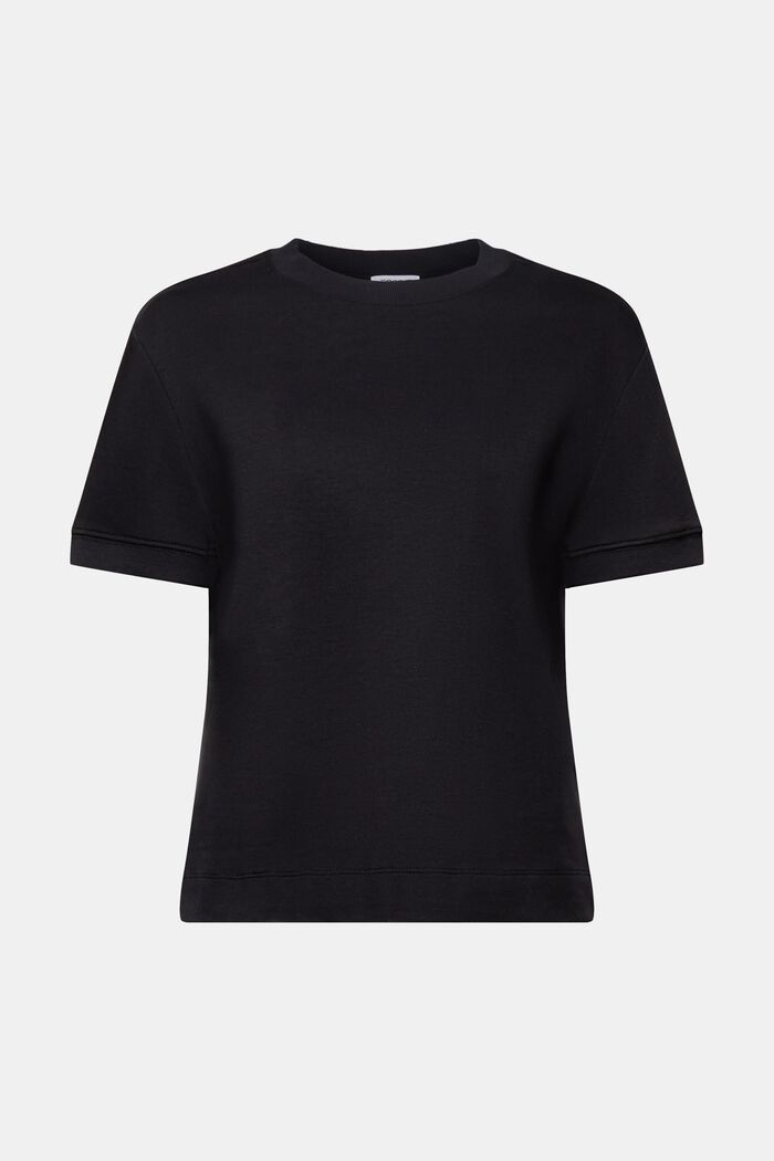 Kortärmad T-shirt med rund ringning, BLACK, detail image number 6