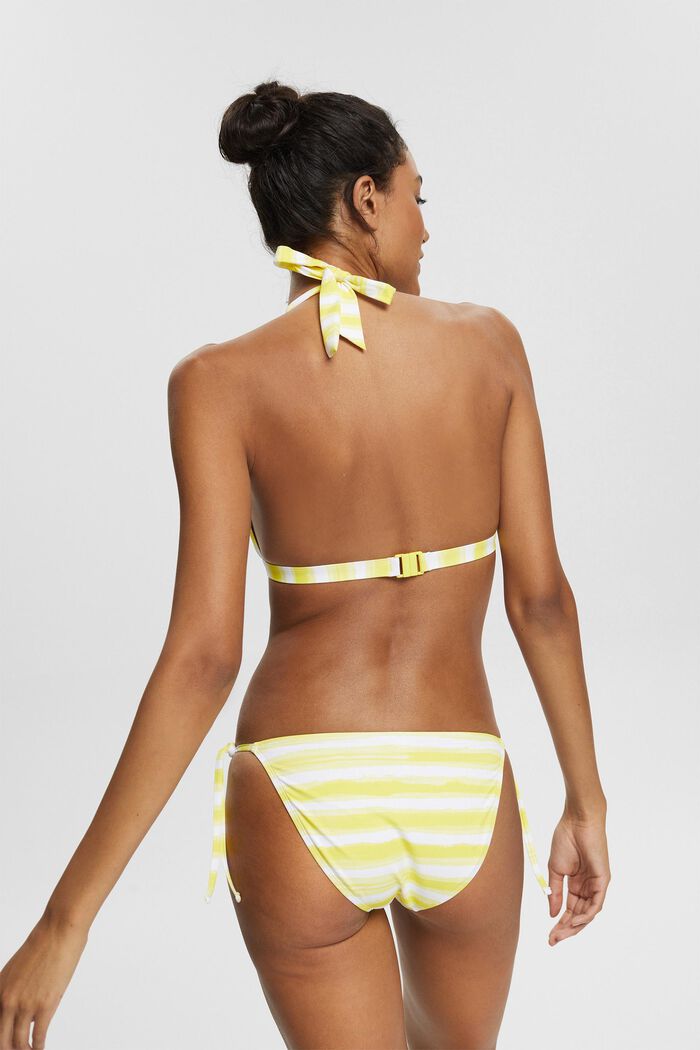 Randig bikinitrosa med knytband, BRIGHT YELLOW, detail image number 1