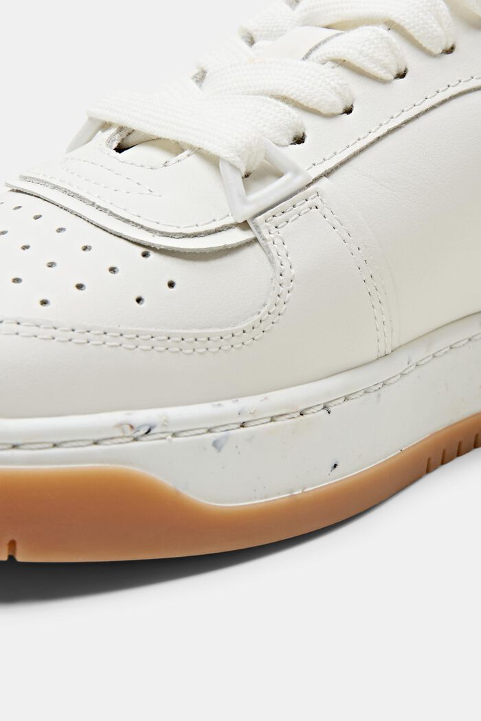 Sneakers i skinn med snörning, WHITE, detail image number 6