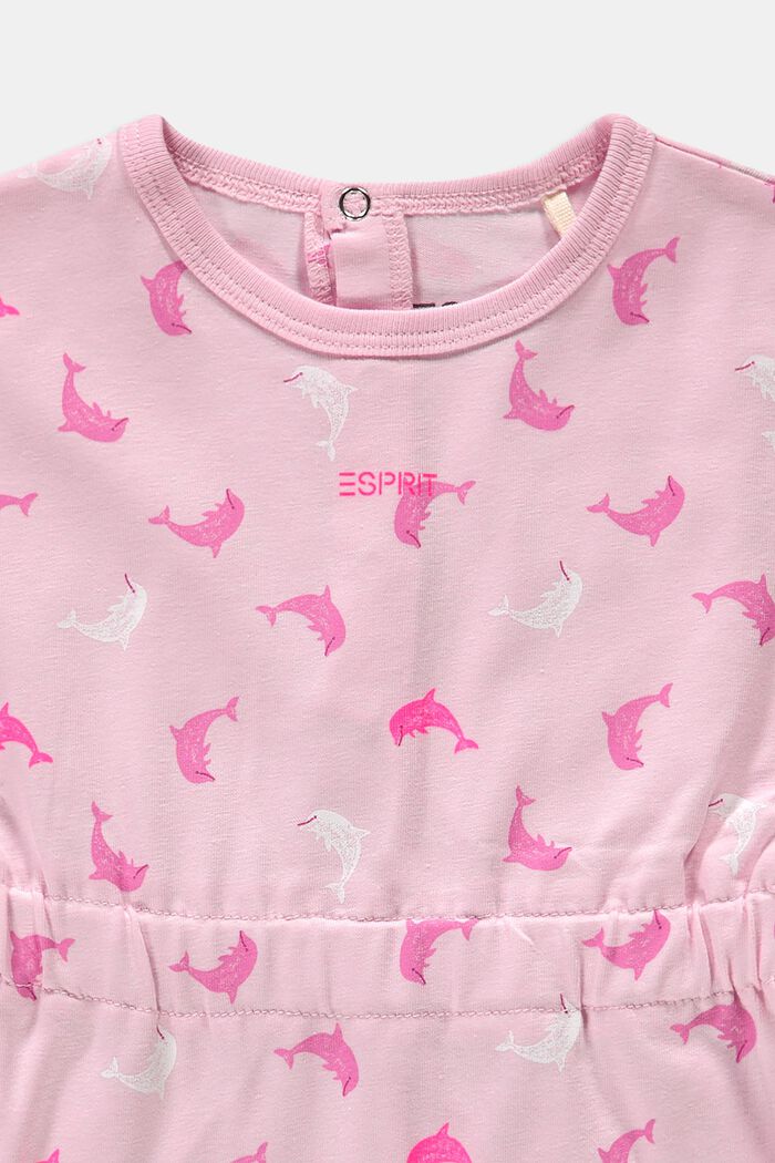 Klänning med delfintryck, ekologisk bomull, LIGHT PINK, detail image number 2