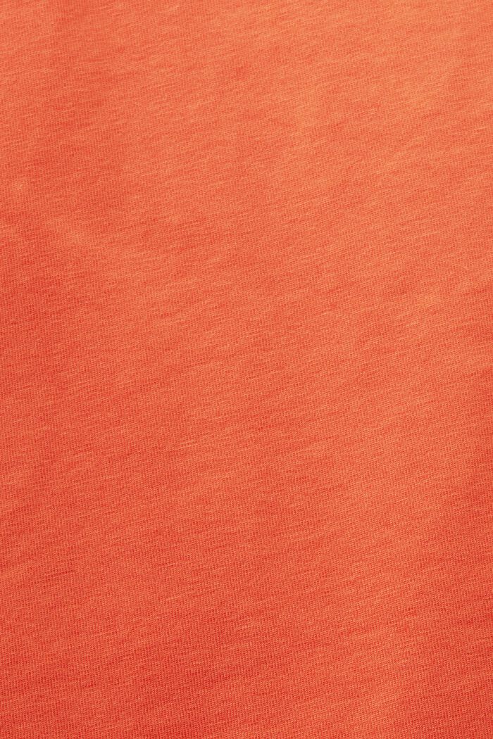 T-shirt med båtringning, ORANGE RED, detail image number 5