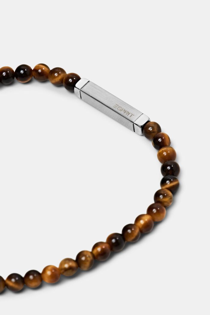 Elastiskt armband med pärlor, SILVER, detail image number 1