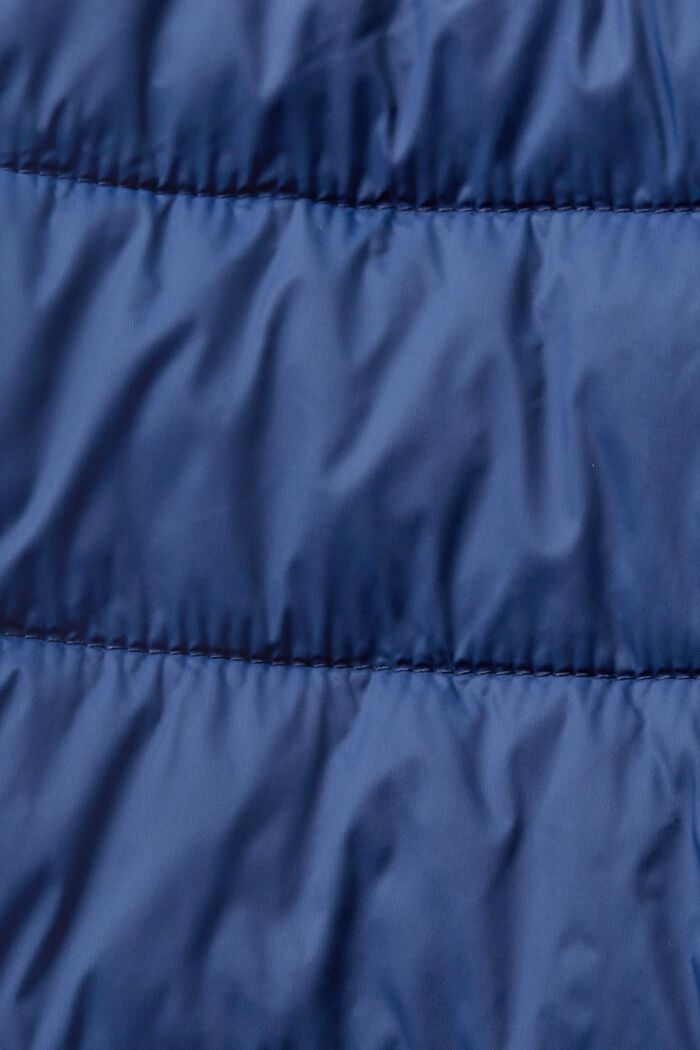 Quiltad jacka med hög hals, PETROL BLUE, detail image number 4