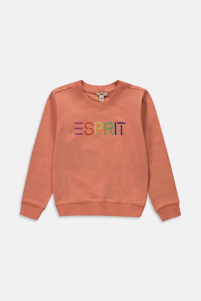 Sweatshirt med färgglad logo, 100% bomull