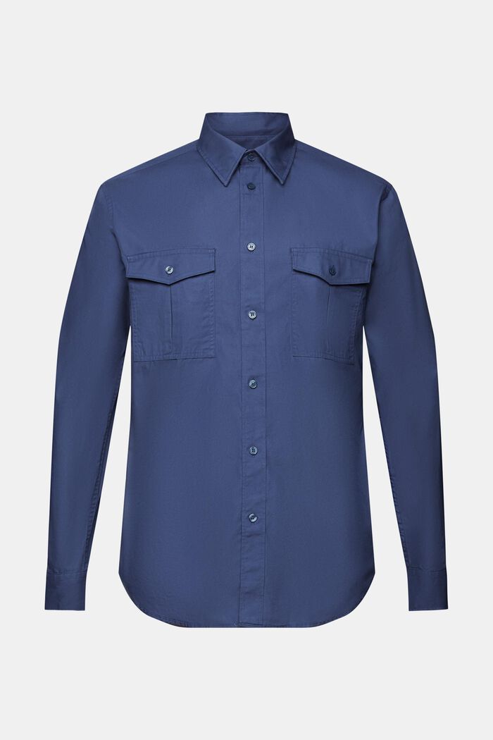 Utilityskjorta i bomull, GREY BLUE, detail image number 6