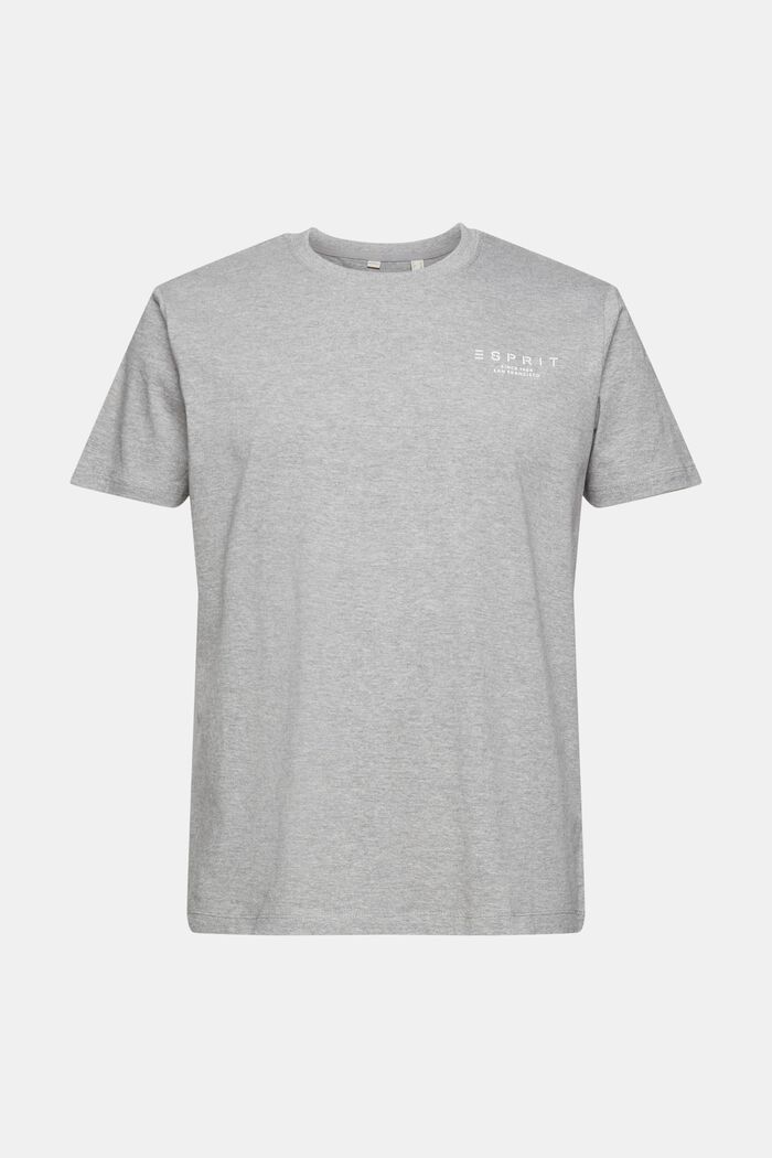 T-shirt med logotryck, LENZING™ ECOVERO™, MEDIUM GREY, detail image number 5