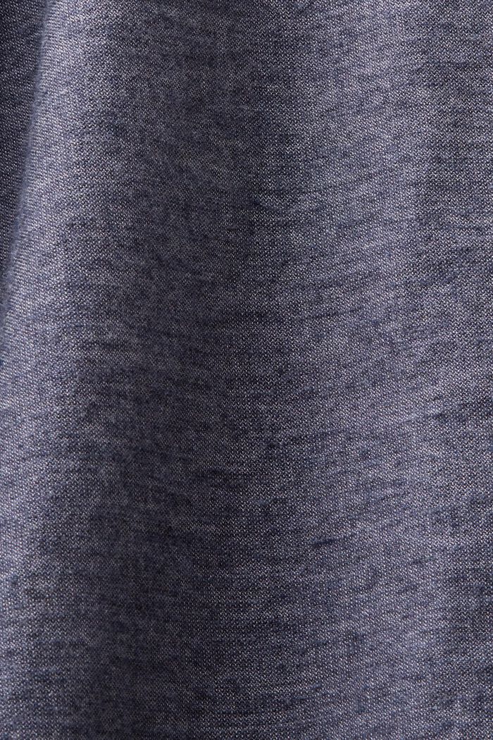 Melerad skjorta, 100% bomull, NAVY, detail image number 5