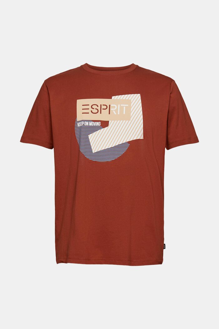 Jersey-T-shirt med tryck, ekobomull
