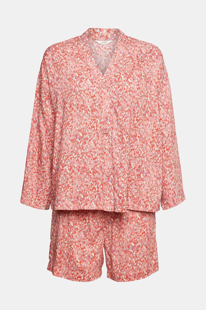 Pyjamas med prickigt mönster, LENZING™ ECOVERO™, TERRACOTTA, detail image number 5