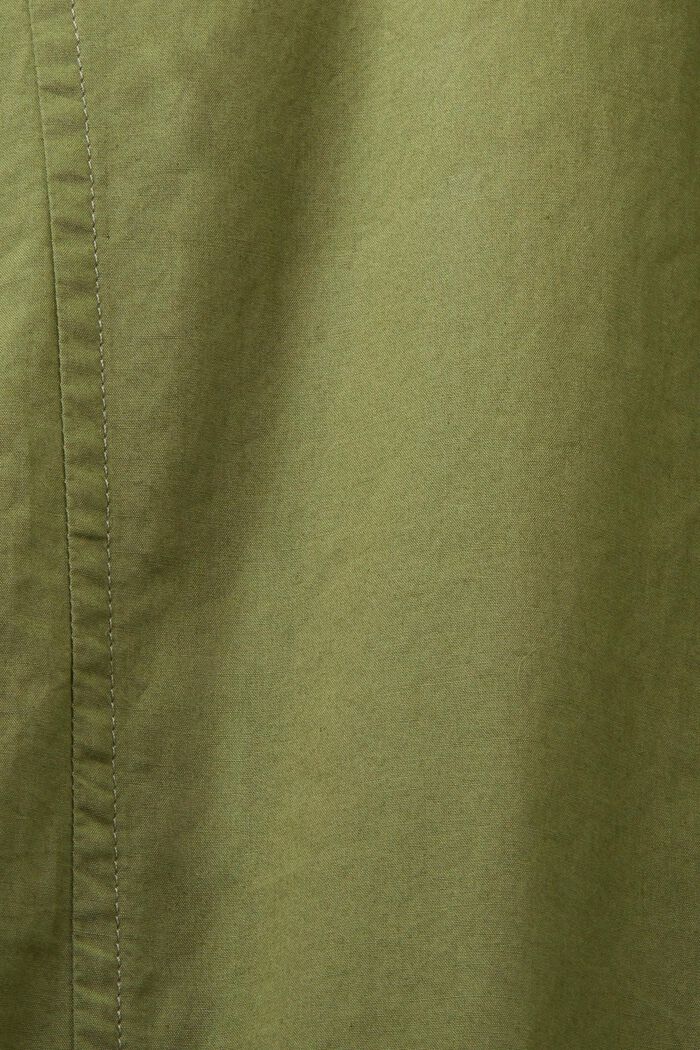 Skjortklänning i bomullspoplin med knytband i midjan, LIGHT KHAKI, detail image number 5
